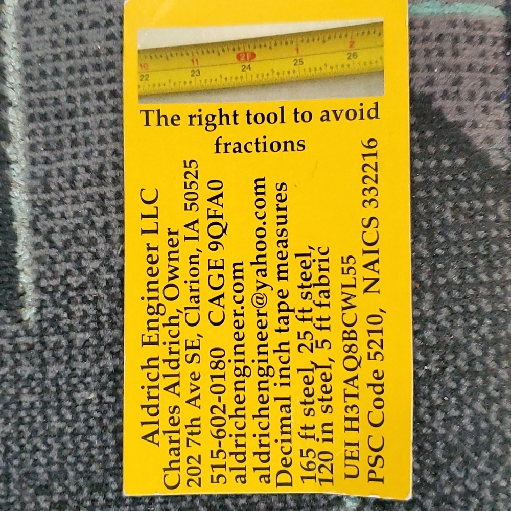 Exact Measurement:Decimal Inch Tape M